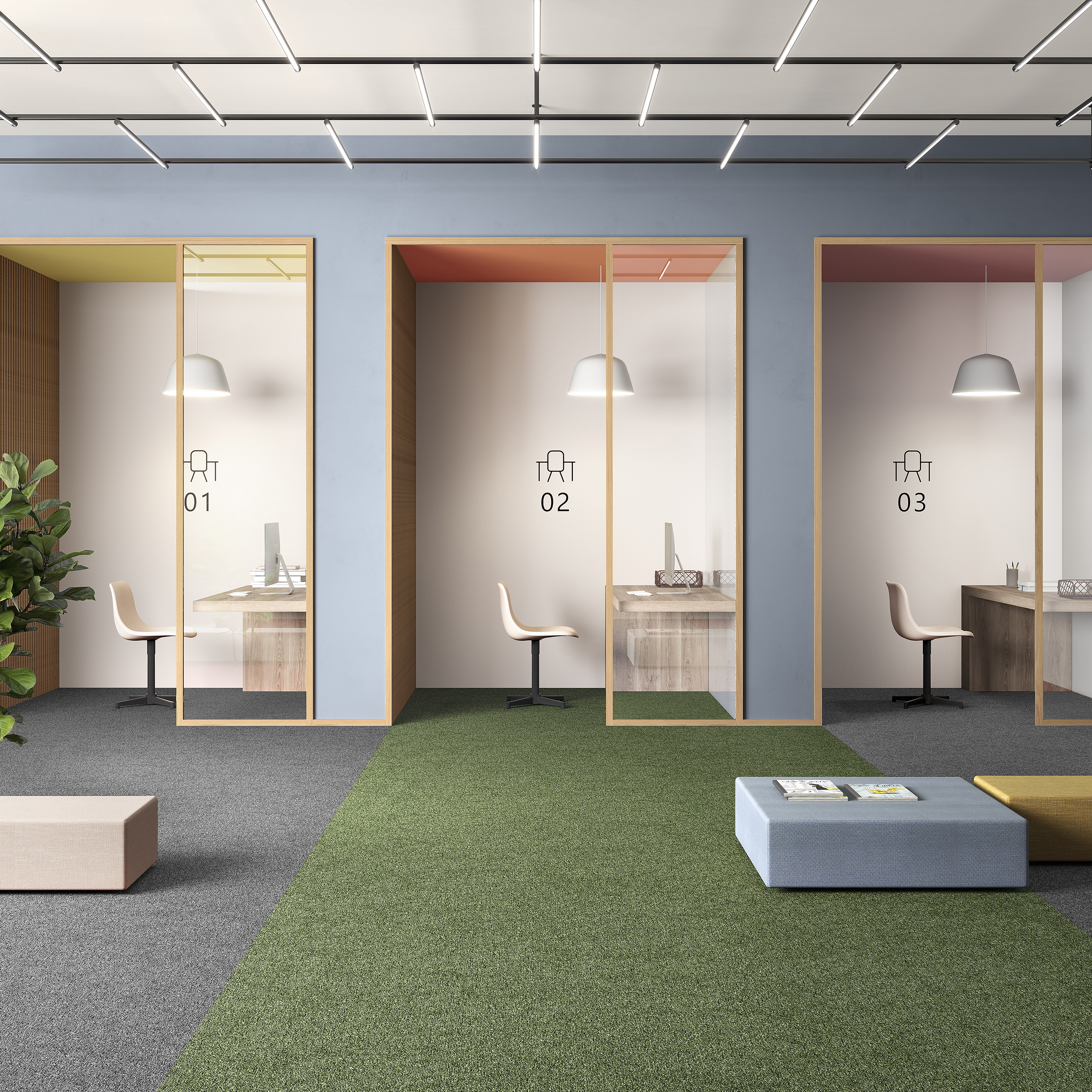 Ковровая плитка Medusa Tile 21 (500*500*5 мм) — купить в Нальчике