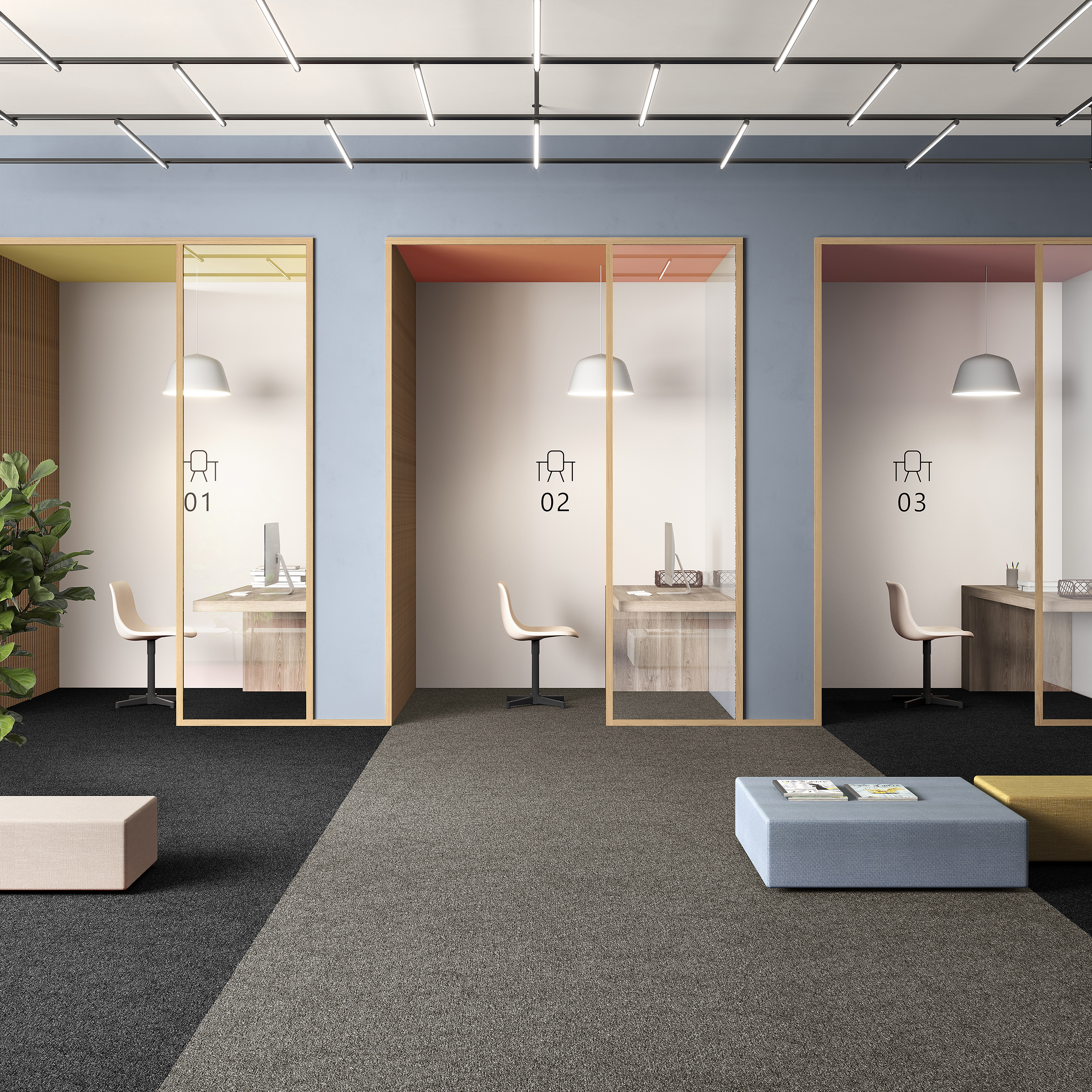 Ковровая плитка Medusa Tile 40 (500*500*5 мм) — купить в Нальчике