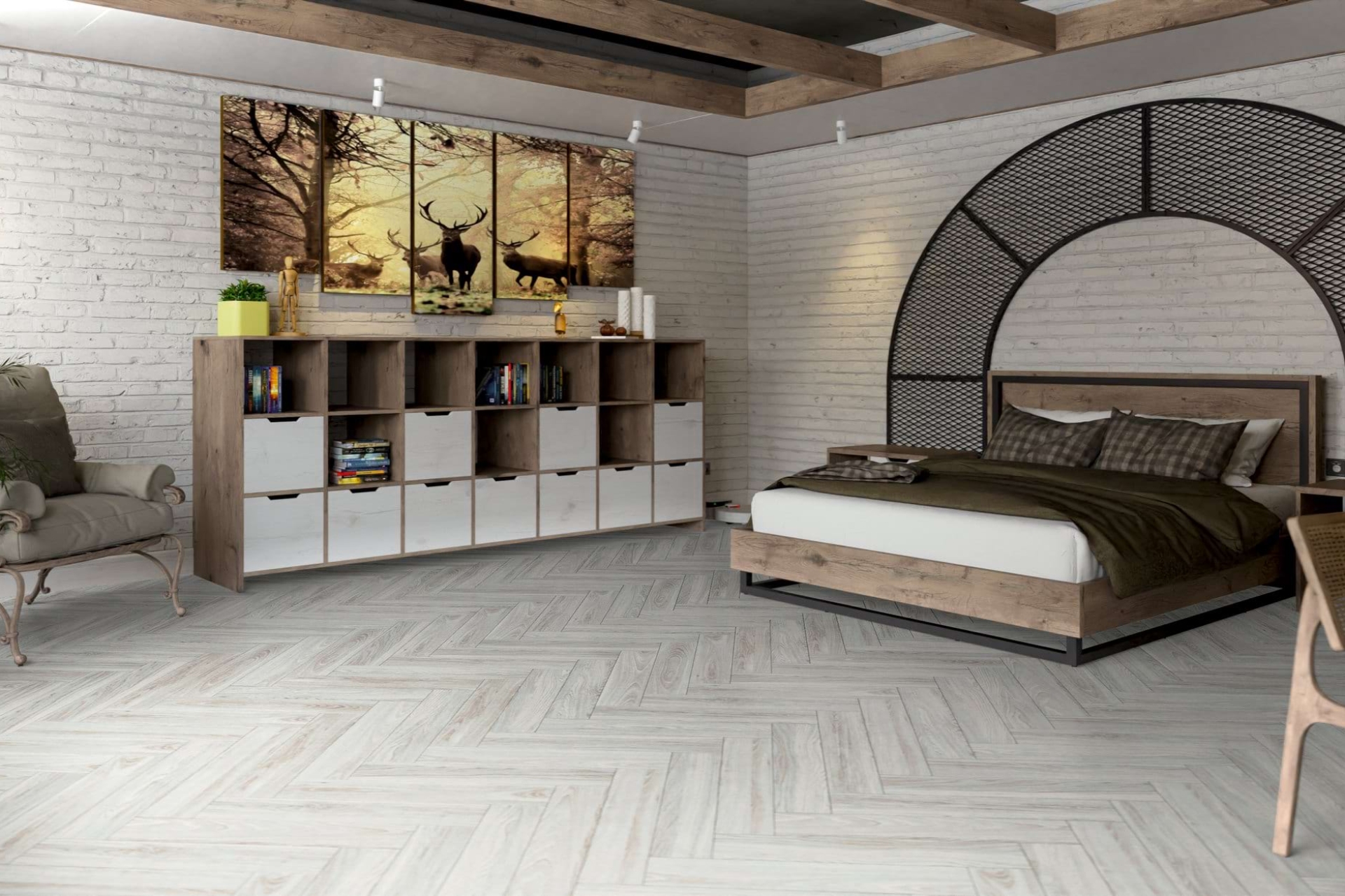 Инженерный паркет «Damy Floor» Ванильный (укладка елочкой) — купить в Нальчике