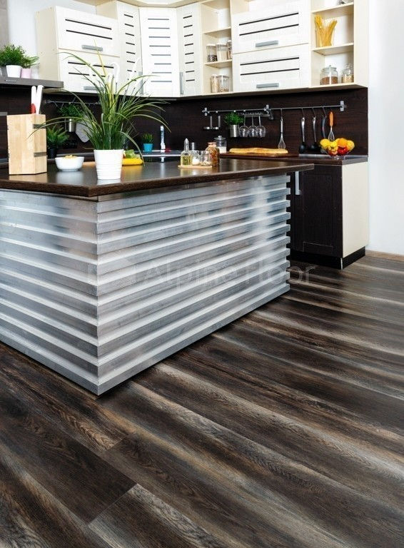 Кварцвиниловая плитка "Alpine Floor" Орех Темный  (1219*184*2мм) — купить в Нальчике