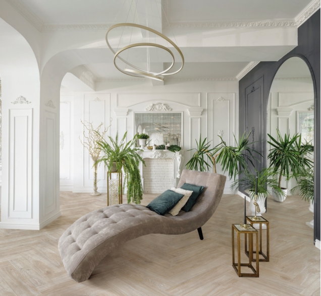 Виниловый ламинат SPC "Cronafloor" Herringbone Дуб Ницца (640*128*4,5 мм) — купить в Нальчике