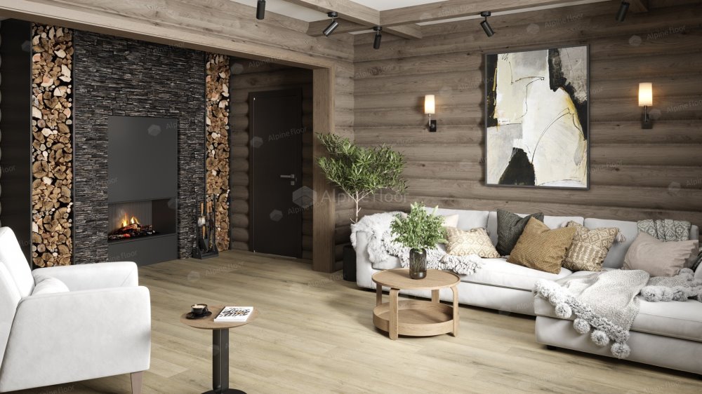 SPC Ламинат "Alpine Floor" Дуб сливочный (1220*183*8 мм) — купить в Нальчике