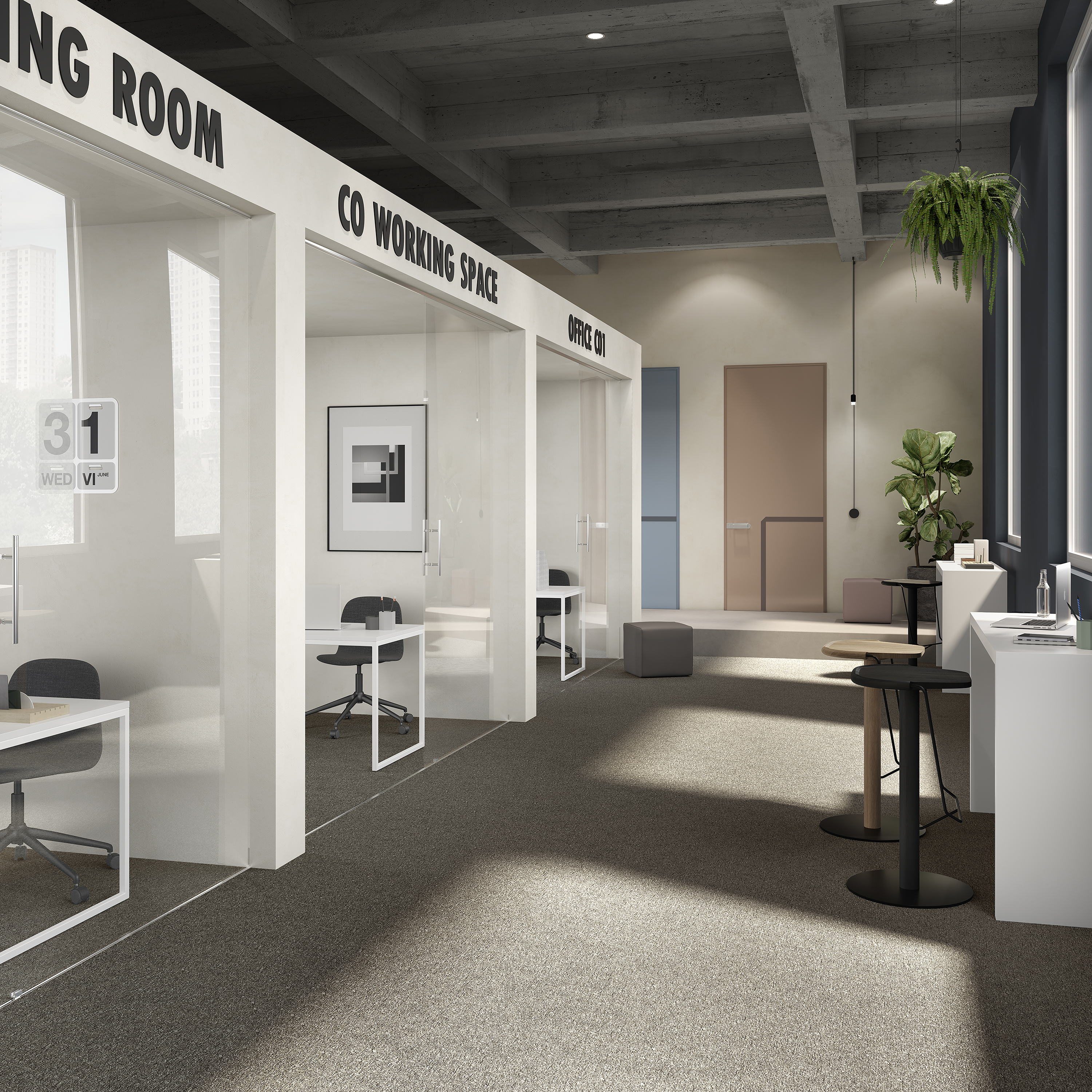 Ковровая плитка Medusa Tile 43 (500*500*5 мм) — купить в Нальчике