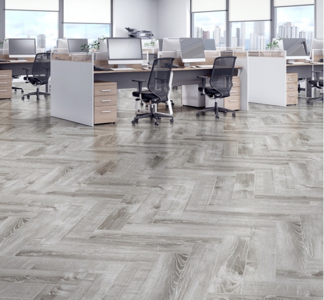 Виниловый ламинат SPC "Cronafloor" Herringbone Дуб Страсбург (640*128*4,5 мм) — купить в Нальчике