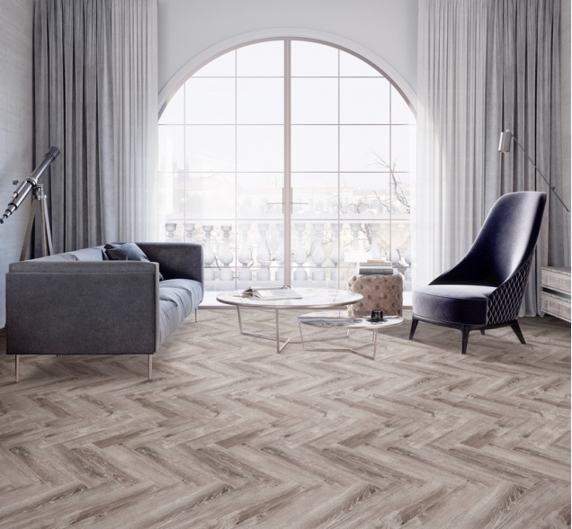 Виниловый ламинат SPC "Cronafloor" Herringbone Дуб Тулон (640*128*4,5 мм) — купить в Нальчике