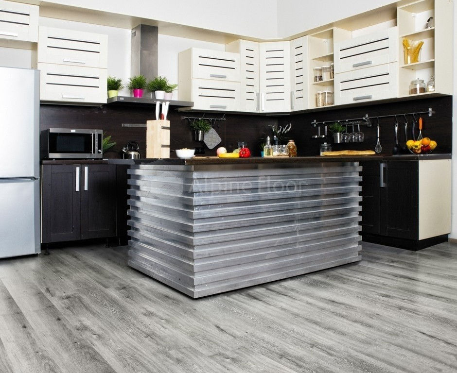 Замковая ПВХ плитка "Alpine Floor" Ясень Серый  (1220*183*4мм) — купить в Нальчике