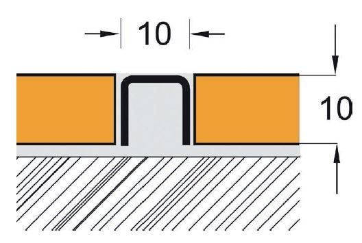 Профиль бордюрный для керамической плитки U10 EP 270 глянцевый
