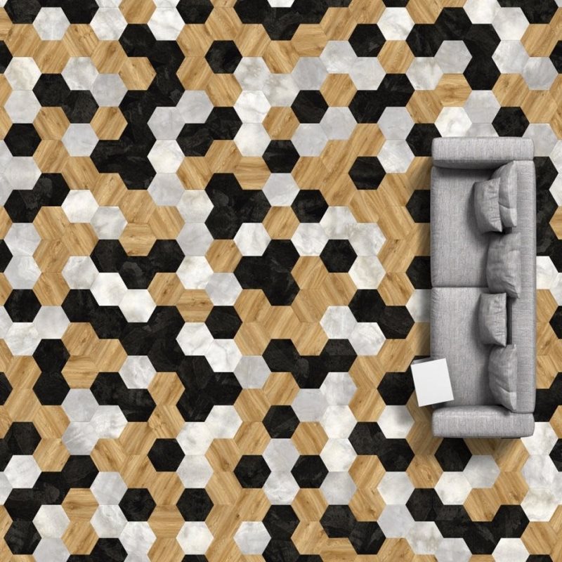 Виниловая плитка Big Hexagon 260 (452,64*392*2,5 мм) — купить в Нальчике