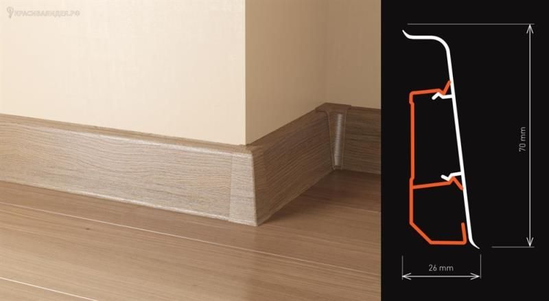 Плинтус "Arbiton" Indo Дуб Бурбон (2500*26*70 мм) — купить в Нальчике