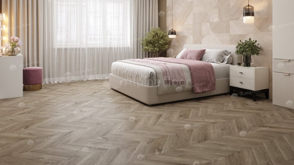 LVT плитка "Alpine Floor" Дуб Натуральный Отбеленный (555*127*2,5 мм) — купить в Нальчике