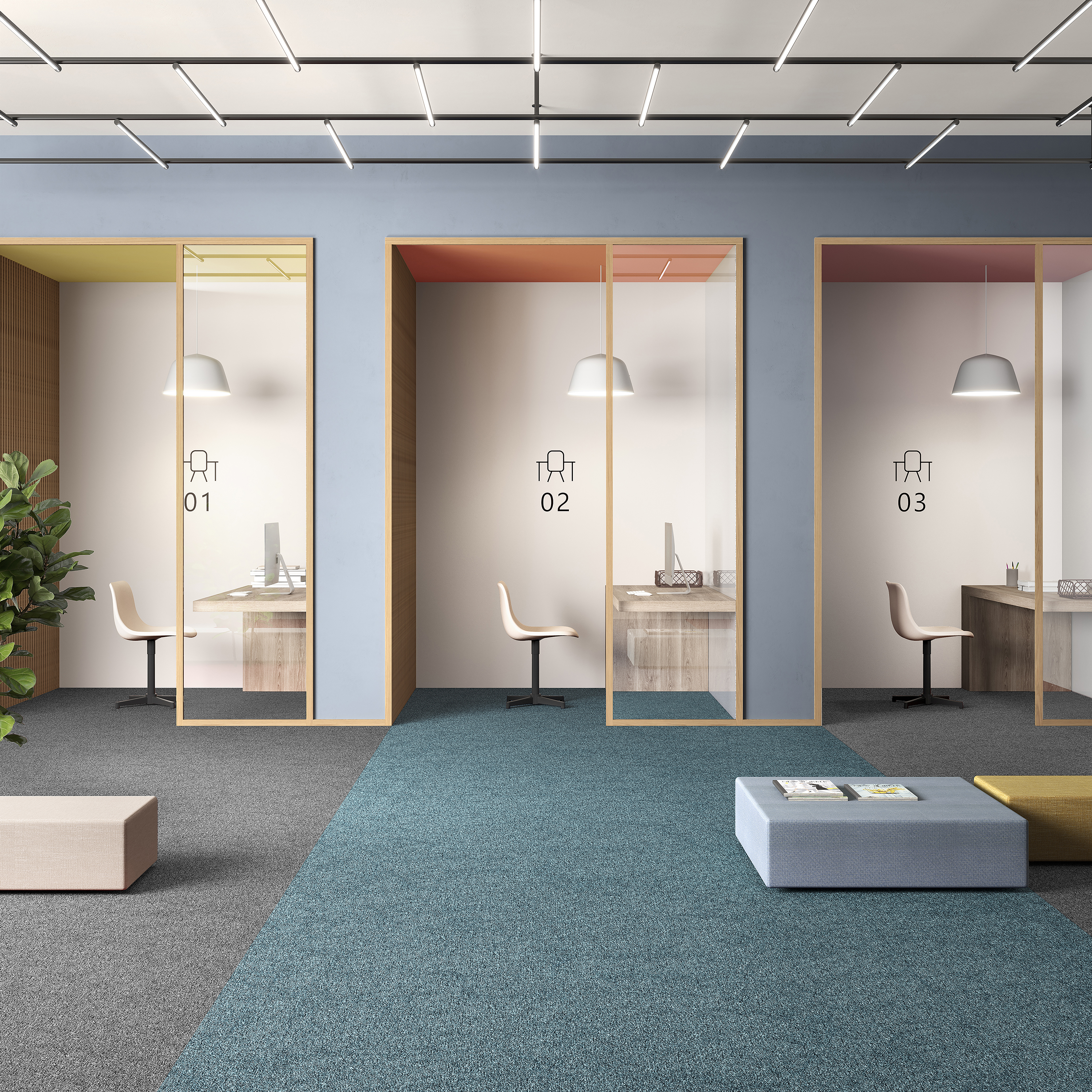 Ковровая плитка Medusa Tile 70 (500*500*5 мм) — купить в Нальчике