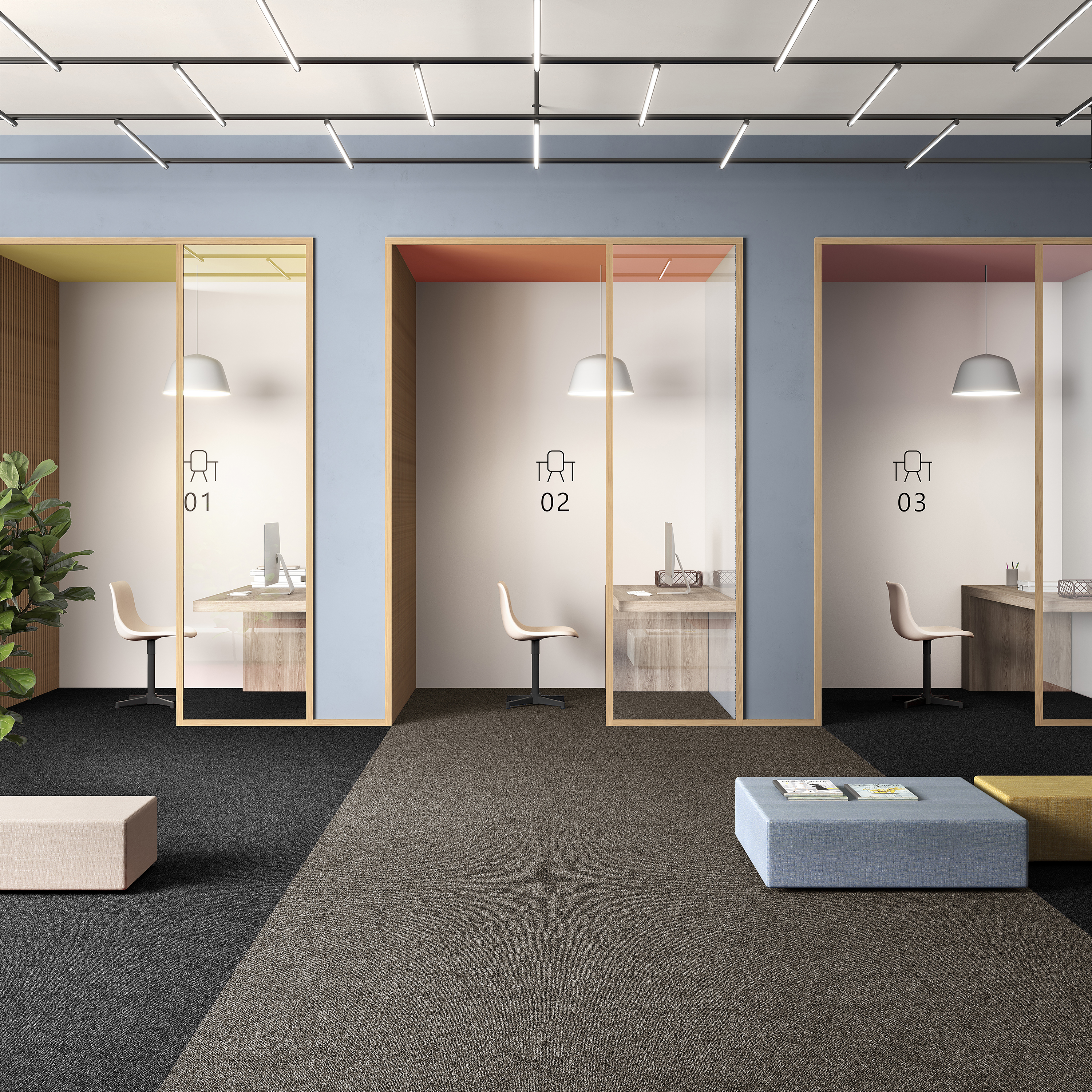 Ковровая плитка Medusa Tile 43 (500*500*5 мм) — купить в Нальчике