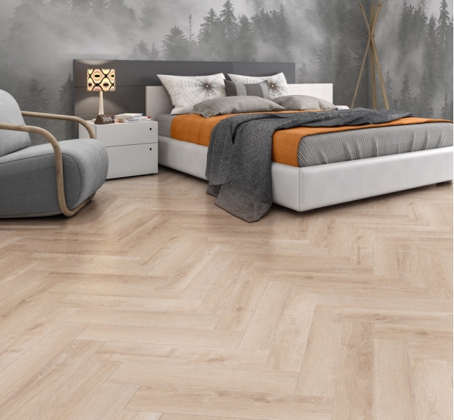 Виниловый ламинат SPC "Cronafloor" Herringbone Дуб Дижон (640*128*4,5 мм) — купить в Нальчике