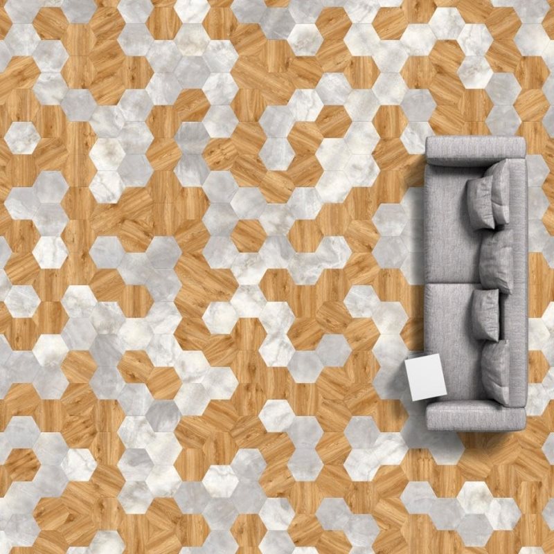 Виниловая плитка Big Hexagon 261 (452,64*392*2,5 мм) — купить в Нальчике