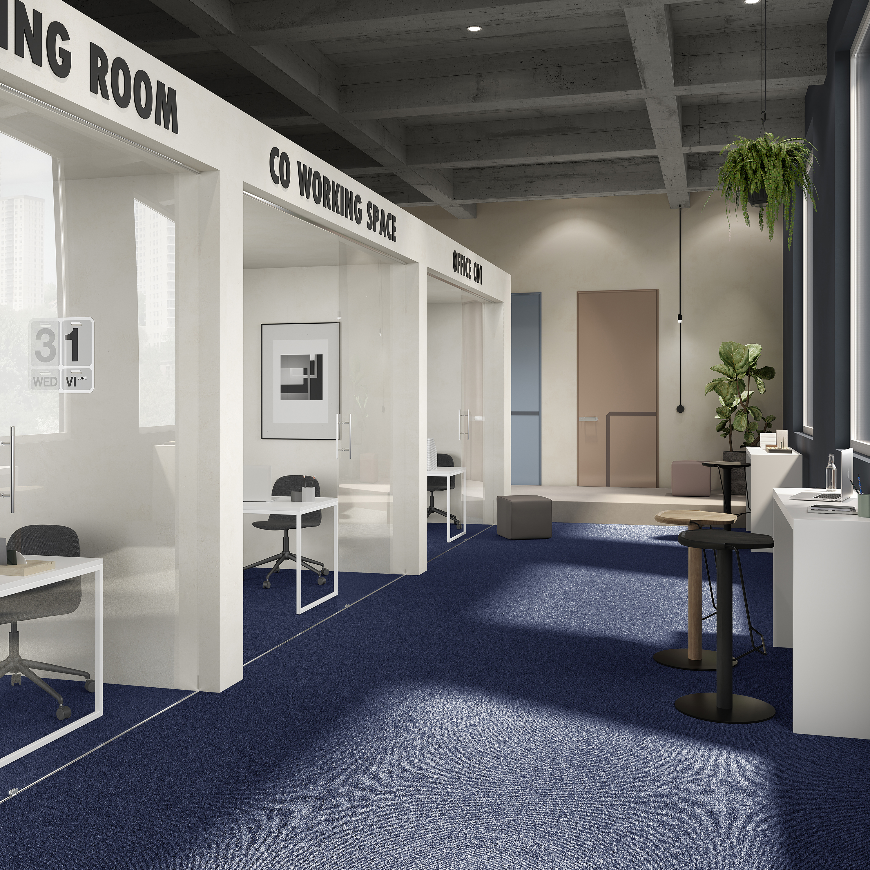 Ковровая плитка Medusa Tile 77 (500*500*5 мм) — купить в Нальчике