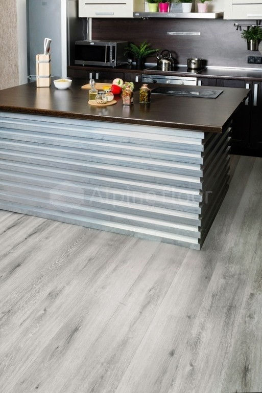 Замковая ПВХ плитка "Alpine Floor" Ясень Серый  (1220*183*4мм) — купить в Нальчике