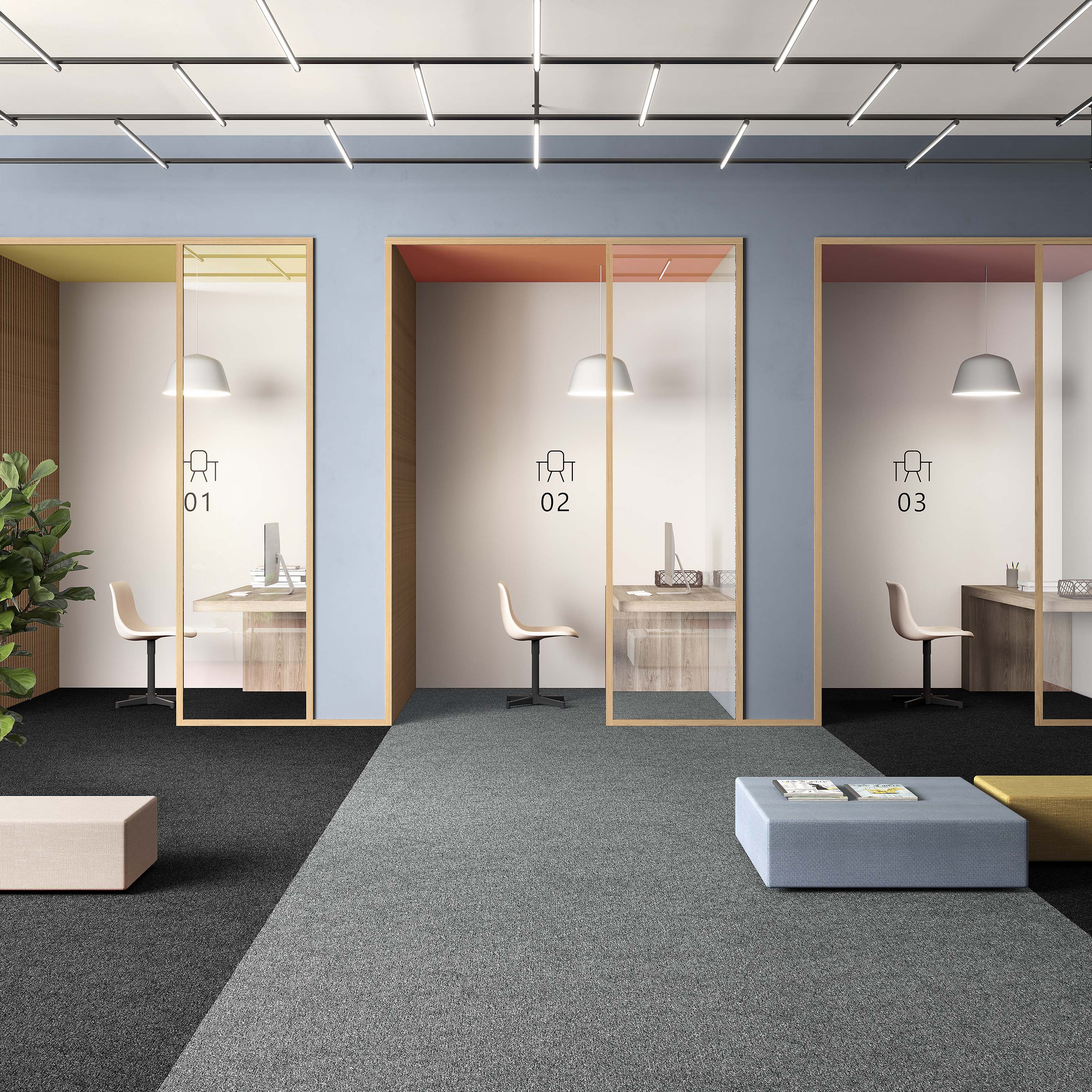 Ковровая плитка Medusa Tile 90 (500*500*5 мм) — купить в Нальчике