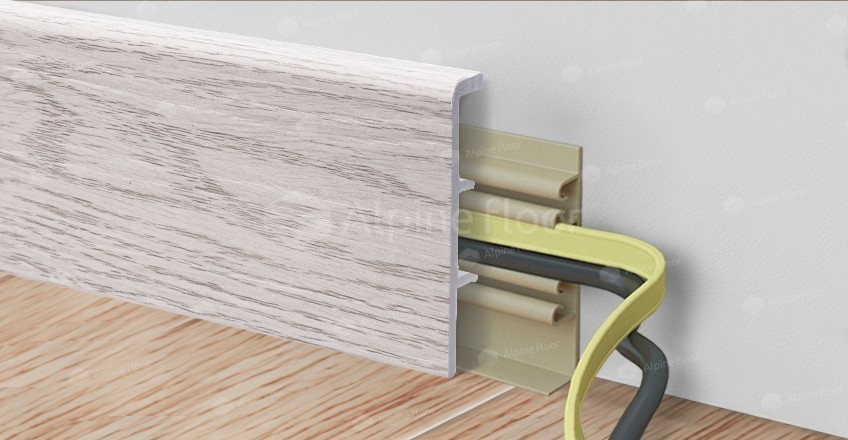 Напольный плинтус Rico Concept 80 Ясень арктик (2200*20*80 мм) — купить в Нальчике